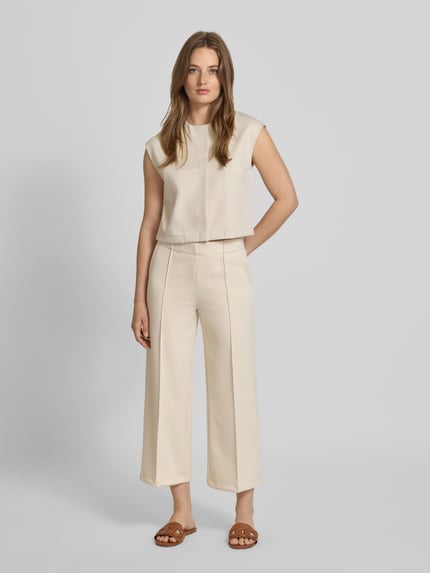 someday. Wide fit gilet met ronde hals, model 'Umandy' Zand - 1