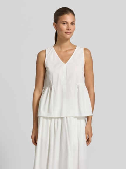 Selected Regular Fit Blusentop aus reiner Baumwolle Modell 'BLAIR' Weiss 4