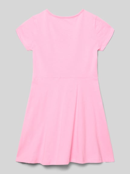 Productfoto, Regular Fit jurk met logoprint van GAP voor kinderen van puur katoen, getailleerd, korte mouw, ruglengte maat 116: 62 cm