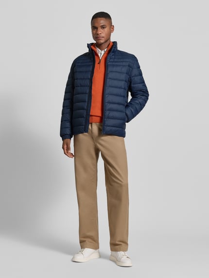 BOSS Orange Slim fit gewatteerd jack met labelpatch, model 'ODEN2' Marineblauw - 1