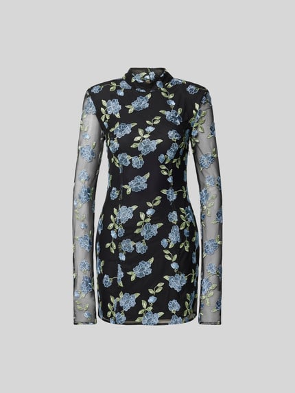 ROTATE Mini-jurk met rugdecolleté Zwart - 2