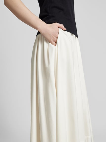 MM by Max Mara Długa spódnica z elastycznym pasem model ‘ROAL’ Złamany biały 3