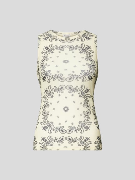 Nanushka Blousetop met paisleydessin Zand - 2