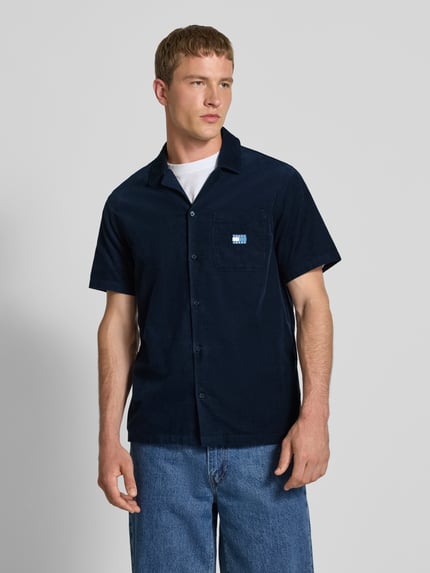 Tommy Jeans Sukienka sztruksowa o kroju regular fit z czystej bawełny Granatowy 4
