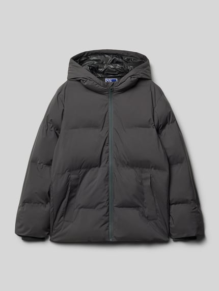 JACK & JONES Regular Fit Steppjacke mit Kapuze Modell 'Kaito' Graphit 1