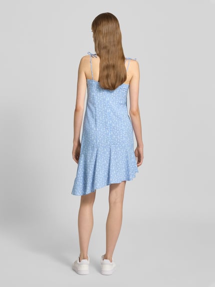 REVIEW Mini-jurk met hartvormige hals Bleu - 5