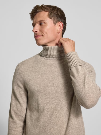 FTC Cashmere Kaschmirpullover mit Rollkragen Beige 3