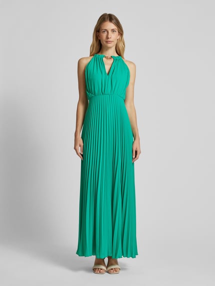 Liu Jo Black Abendkleid mit Plisseefalten Gruen 4