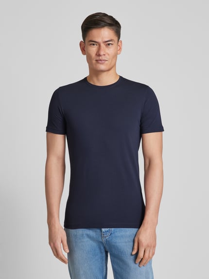 s.Oliver BLACK LABEL Regular Fit T-Shirt mit Rundhalsausschnitt Blau 4