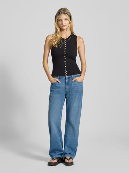 Pepe Jeans Wide Leg Jeans aus Baumwoll-Lyocell-Mix Modell 'NICKY' Blau 1