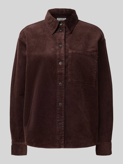 Marc O'Polo DENIM Relaxed Fit Langarmbluse aus Baumwoll-Mix  Dunkelbraun 2