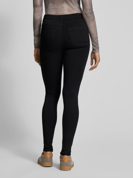 ONLY Skinny fit jeans met labelpatch, model 'POWER' Zwart - 5