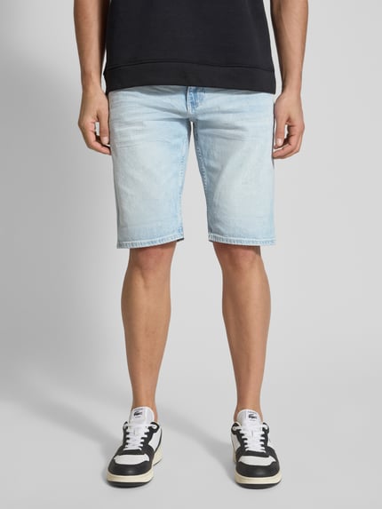 Tom Tailor Denim Slim Fit Bermudas aus Baumwoll-Mix Modell 'PIERS' Hellblau 4