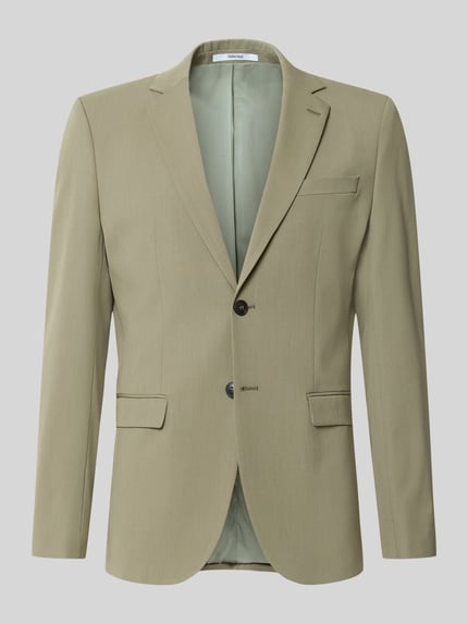 Produktfoto, Slim Fit Sakko mit Viskose-Anteil Modell 'LIAM' von Selected Homme in hellem Olivgrün, glatte Textur, Herren Sakko von Selected Homme
