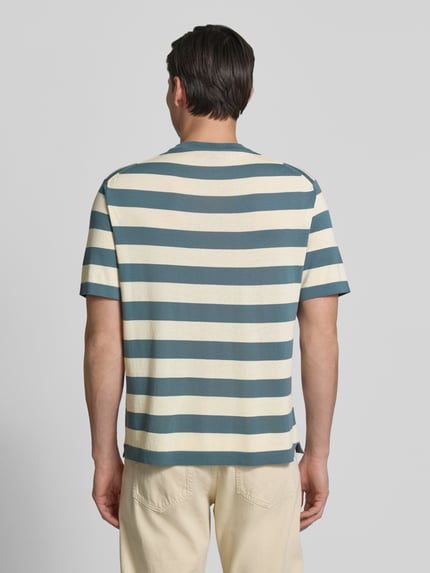 Cruna T-Shirt mit geripptem Rundhalsausschnitt Hellblau 5