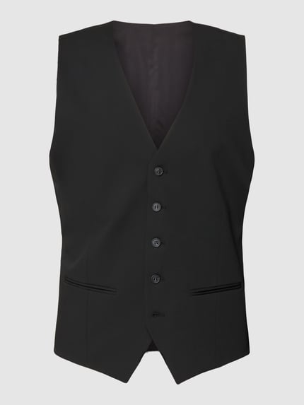 Selected Anzugweste mit Paspeltaschen Modell 'LIAM' Black 2