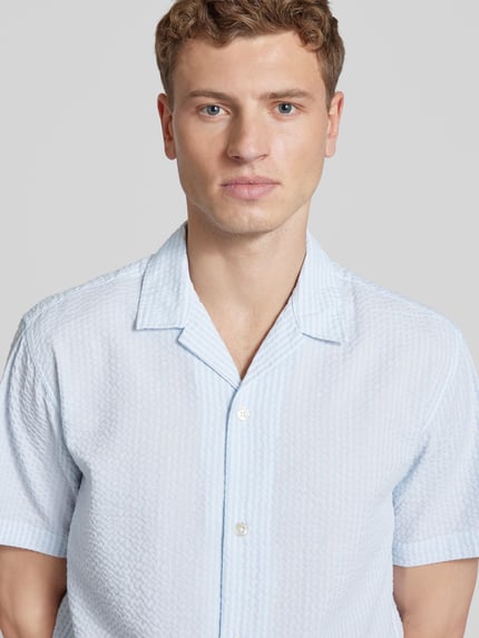 JACK & JONES Freizeithemd mit Knopfleiste Hellblau 3