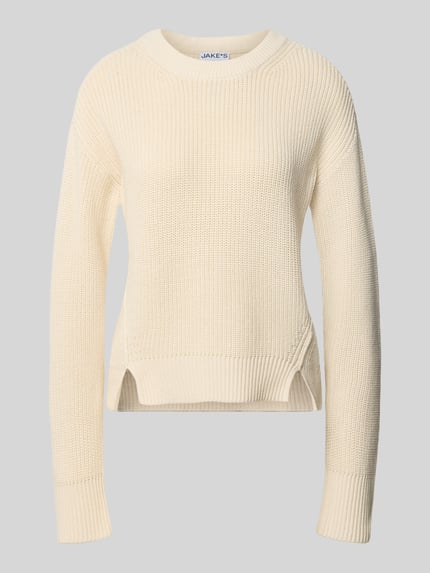 Pullover met zijsplitten van puur katoen Shop The Look MANNEQUINE
