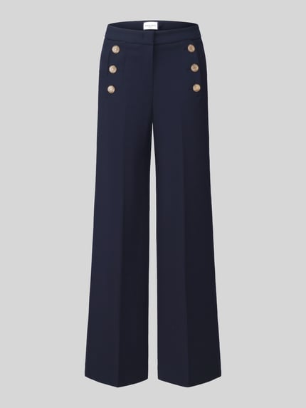 SEDUCTIVE Regular Fit Weite Hose mit Viskose-Anteil Modell 'BRIDGET' Marine 2