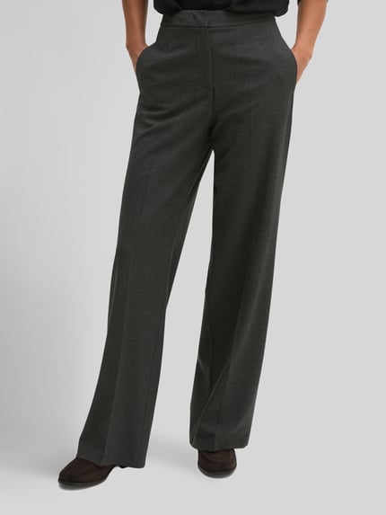 Marc O'Polo Regular Fit Stoffhose mit Bundfalten Anthrazit Melange 4