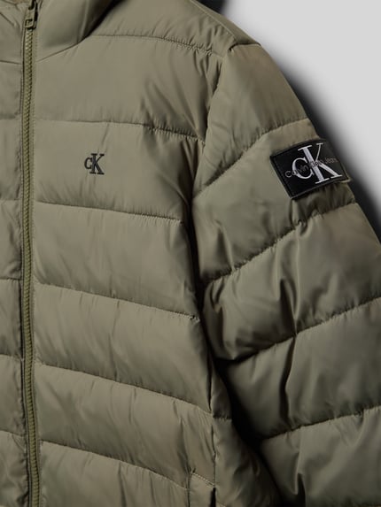 Calvin Klein Jeans Gewatteerd jack met logostitching Olijfgroen - 2