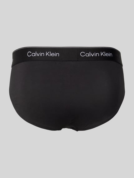 Calvin Klein Underwear Slip mit elastischem Label-Bund im 3er-Pack Black 3