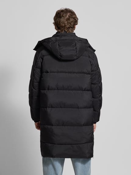 Tommy Jeans Regular fit gewatteerde lange jas met labelstitching, model 'VAIL' Zwart - 5
