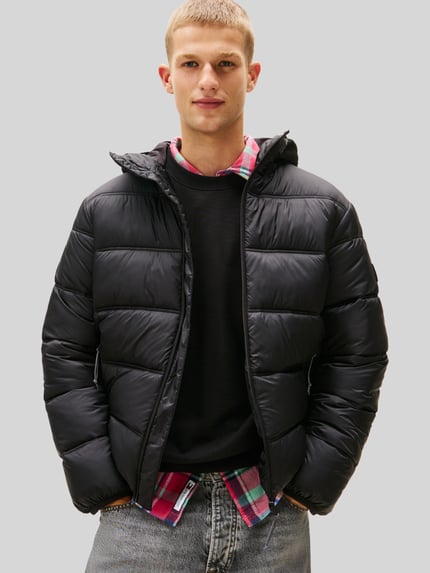 Tommy Jeans Regular Fit Steppjacke mit Kapuzenkragen Black 4