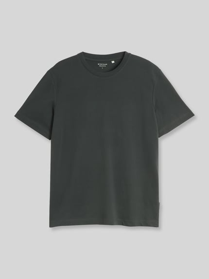 Tom Tailor relaxed fit T-shirt van katoenmix Olijfgroen - 2