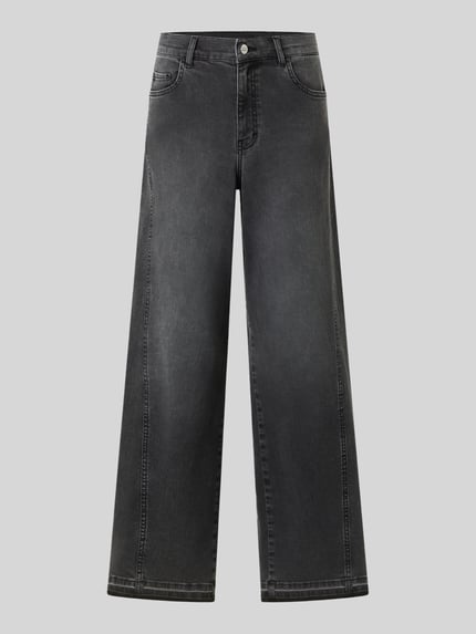 ANGELS Wide Leg Jeans aus Baumwoll-Mix Modell 'Liva Edgy' Mittelgrau 2