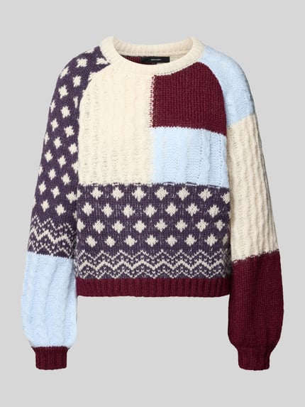 VERO MODA Pullover mit Ballonärmeln Modell 'VMKRISTIN' Dunkelrot 1