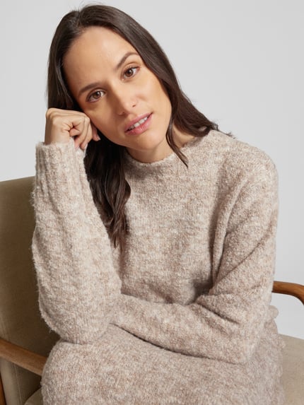 Moves Strickpullover mit Woll-Anteil Modell 'Bestina' Beige 3