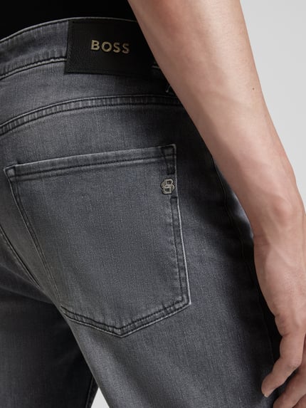 BOSS Jeansy o kroju slim fit z 5 kieszeniami model ‘Delaware’ Średnioszary 3