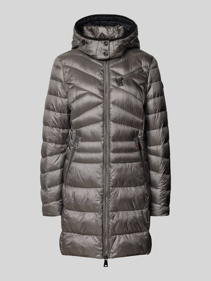 Productfoto, Regular Fit gewatteerd jack met capuchon van Gil Bret voor dames in zilvergrijs met glanzende textuur