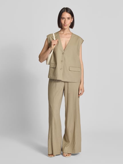 Gestuz Gilet met V-hals, model 'izza' Zand - 1