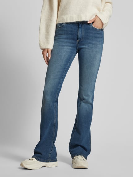 ONLY Regular Fit Flared Jeans mit Baumwoll-Anteil Modell 'BLUSH' Jeansblau 4