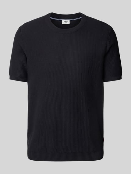 JOOP! JEANS T-Shirt mit gerippten Abschlüssen Modell 'Simoro' Marine 2
