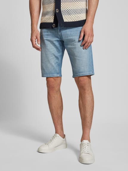 Tom Tailor Slim fit korte jeans van katoenmix, model 'JOSH' Lichtblauw - 4