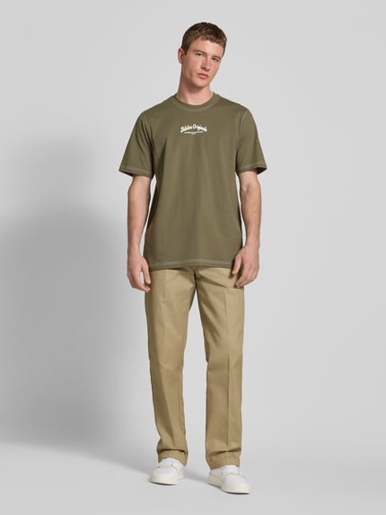 adidas Originals T-shirt met labelprint Olijfgroen - 1