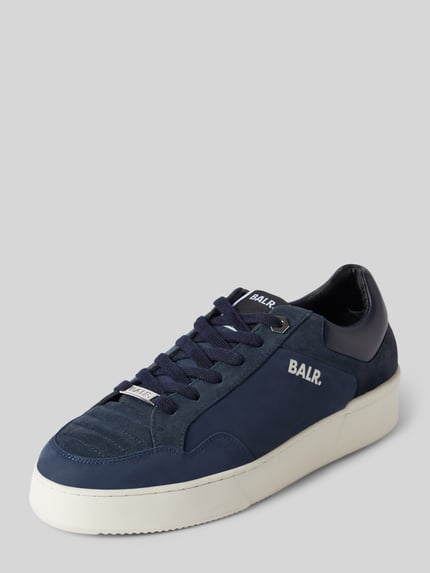 BALR. Sneakers van zuiver leer met labelprint Marineblauw - 1