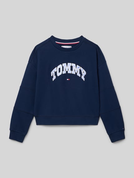 Tommy Hilfiger Teens Regular fit sweatshirt van katoenmix Marineblauw - 1