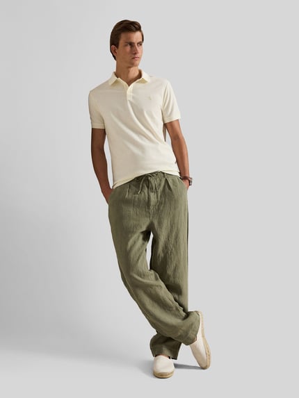 Polo Ralph Lauren Koszulka polo z czystej bawełny o kroju regular fit Écru 1