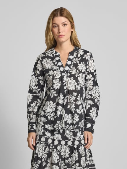 Emily Van den Bergh Blusenshirt mit V-Ausschnitt BLACK 4