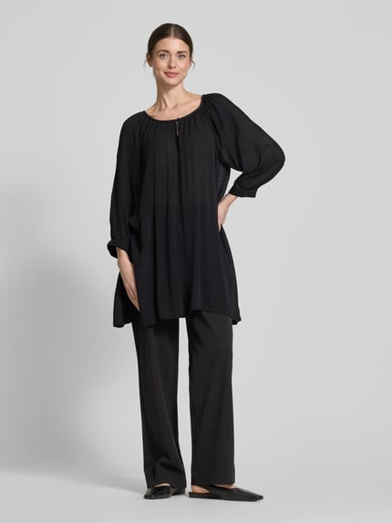 Kaffe Relaxed Fit Tunika mit Schlüsselloch-Ausschnitt Modell 'KAAMBER' Black 1