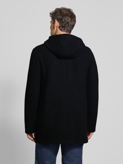 Manuel Ritz Webpelzjacke aus Woll-Mix Marine 5