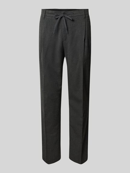 Selected Tapered Stoffhose mit Viskose Modell 'LEROY' Anthrazit 2