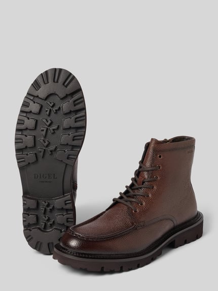 DIGEL Schnürstiefel aus Rindsleder mit Profilsohle Mittelbraun 4