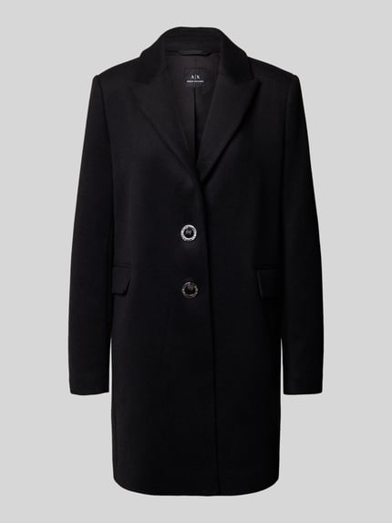 Armani Exchange Wollmantel mit Reverskragen Black 2