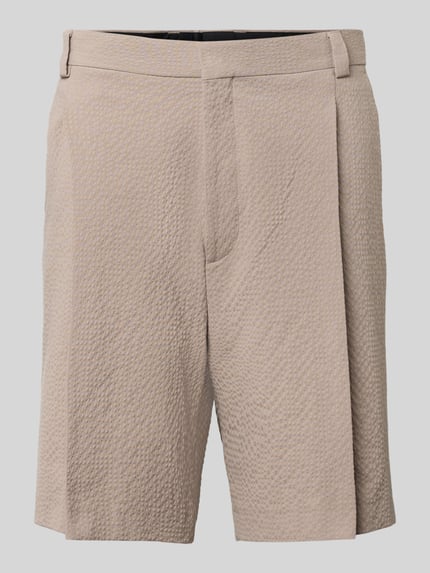HUGO Szorty chino o kroju wide fit z mieszanki bawełny Jasnobrązowy 2
