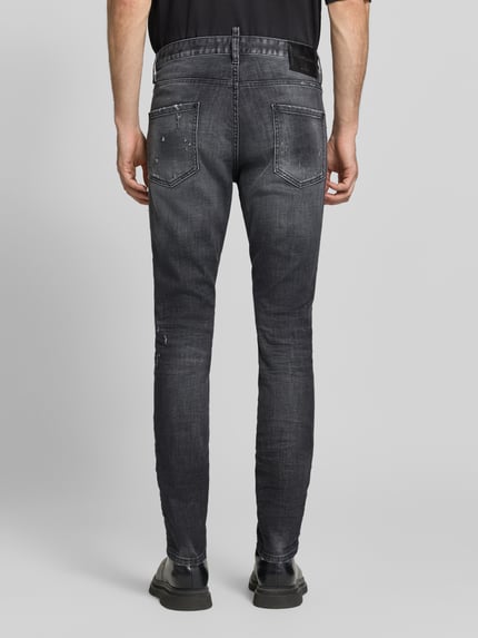 Dsquared2 Ready to Wear Jeansy o kroju straight fit z mieszanki bawełny model 'Teddy' Jeansowy niebieski 5